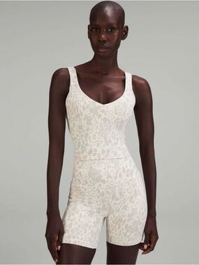 Lululemon Align Tank Top in Cheetah Camo Antique White, Size 8